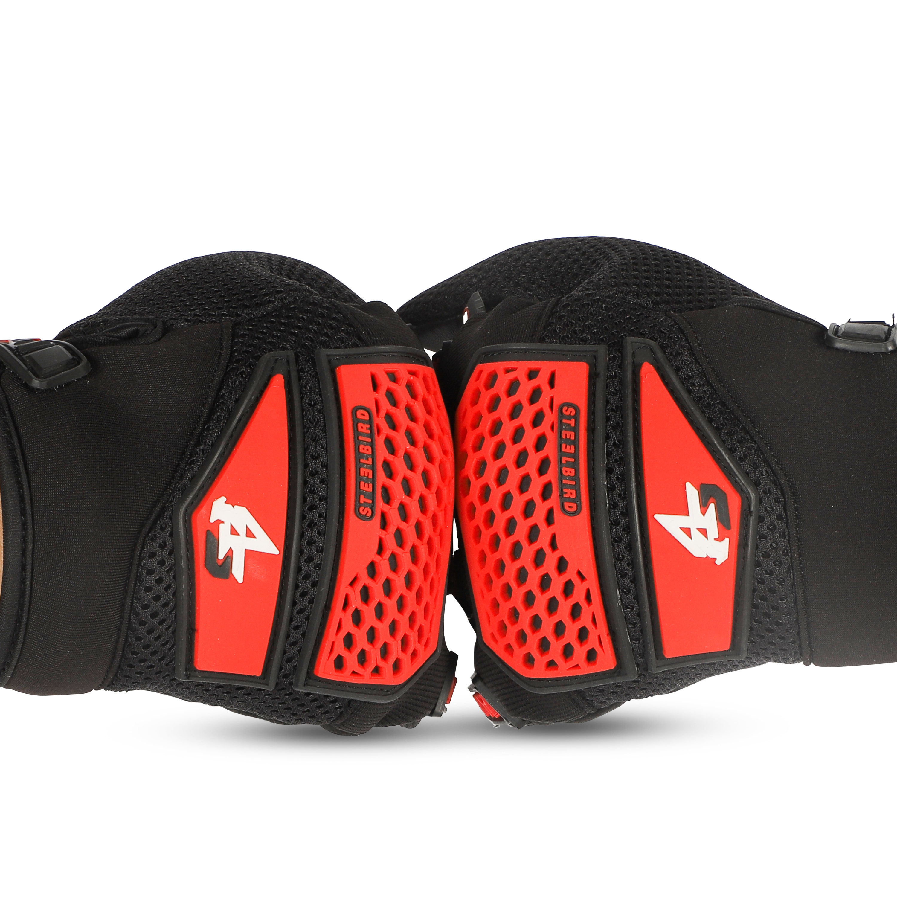 Steelbird Rider-Pro Full Finger Gloves- Red